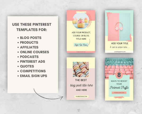 pretty pastel template product