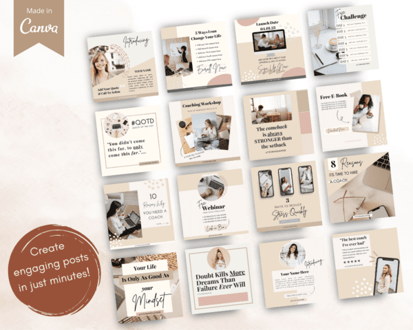 Canva Coach Instagram Templates Examples